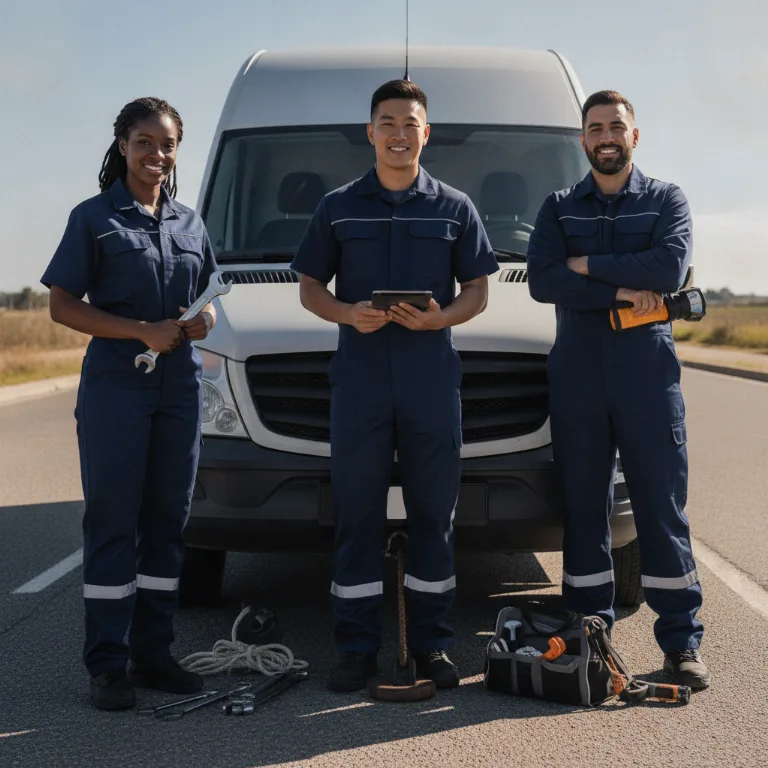 Car Towing team in 